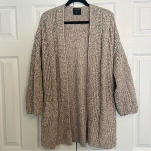 Abercrombie Tan Cardigan